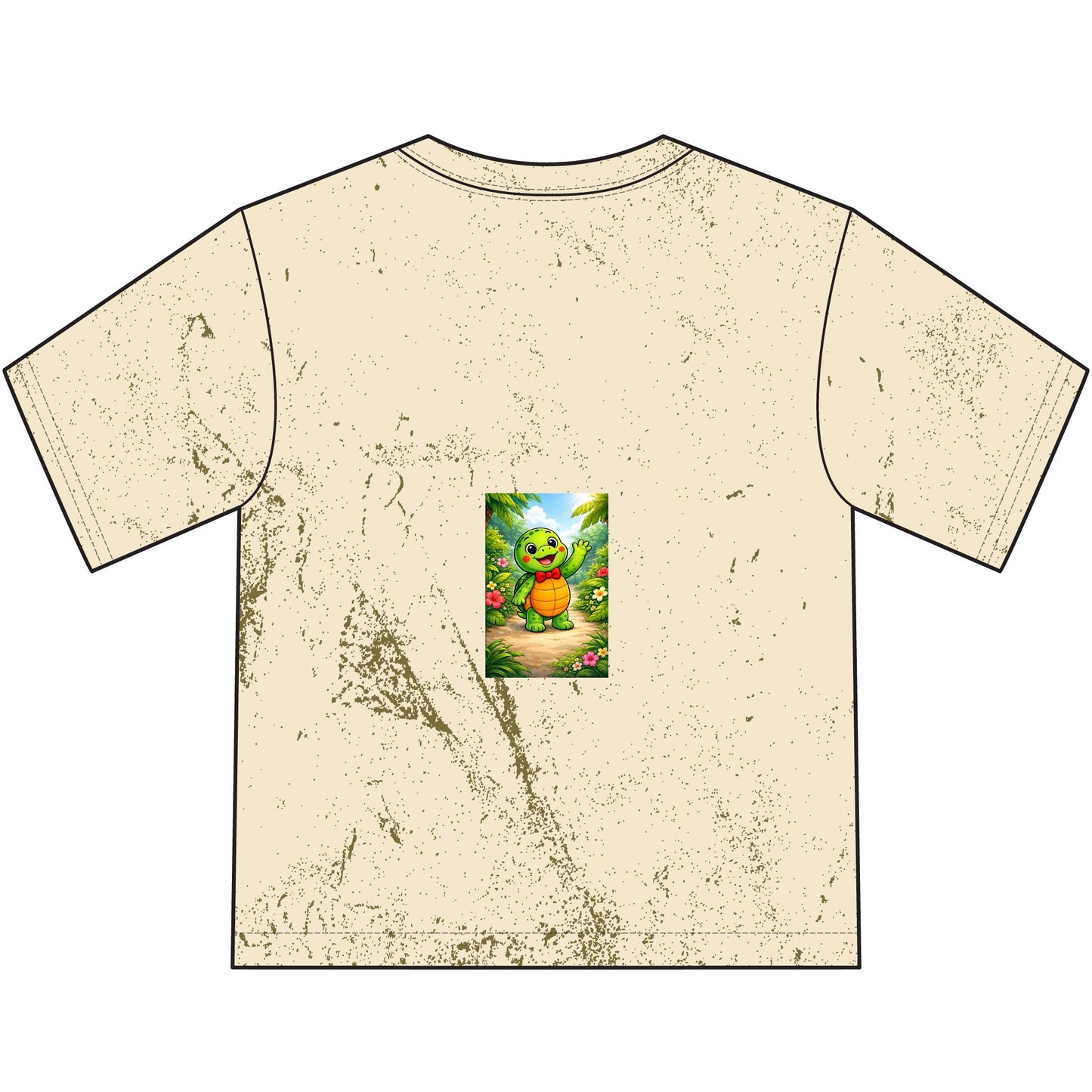 Youth T-Shirt — Cute Turtle Graphic Kids Tee (vintage distressed)