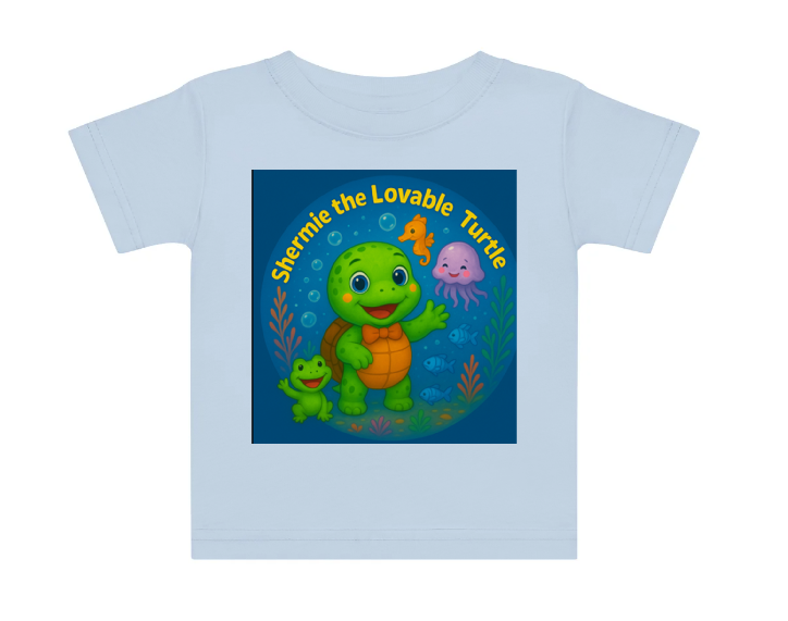 Shermie the Lovable Turtle Custom Baby T-Shirt
