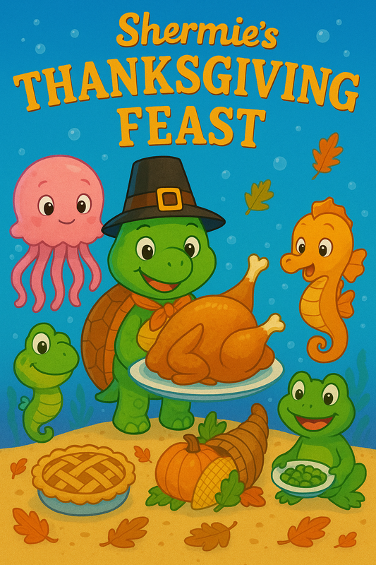 🐢 Shermie the Lovable Turtle’s Underwater Thanksgiving Adventure