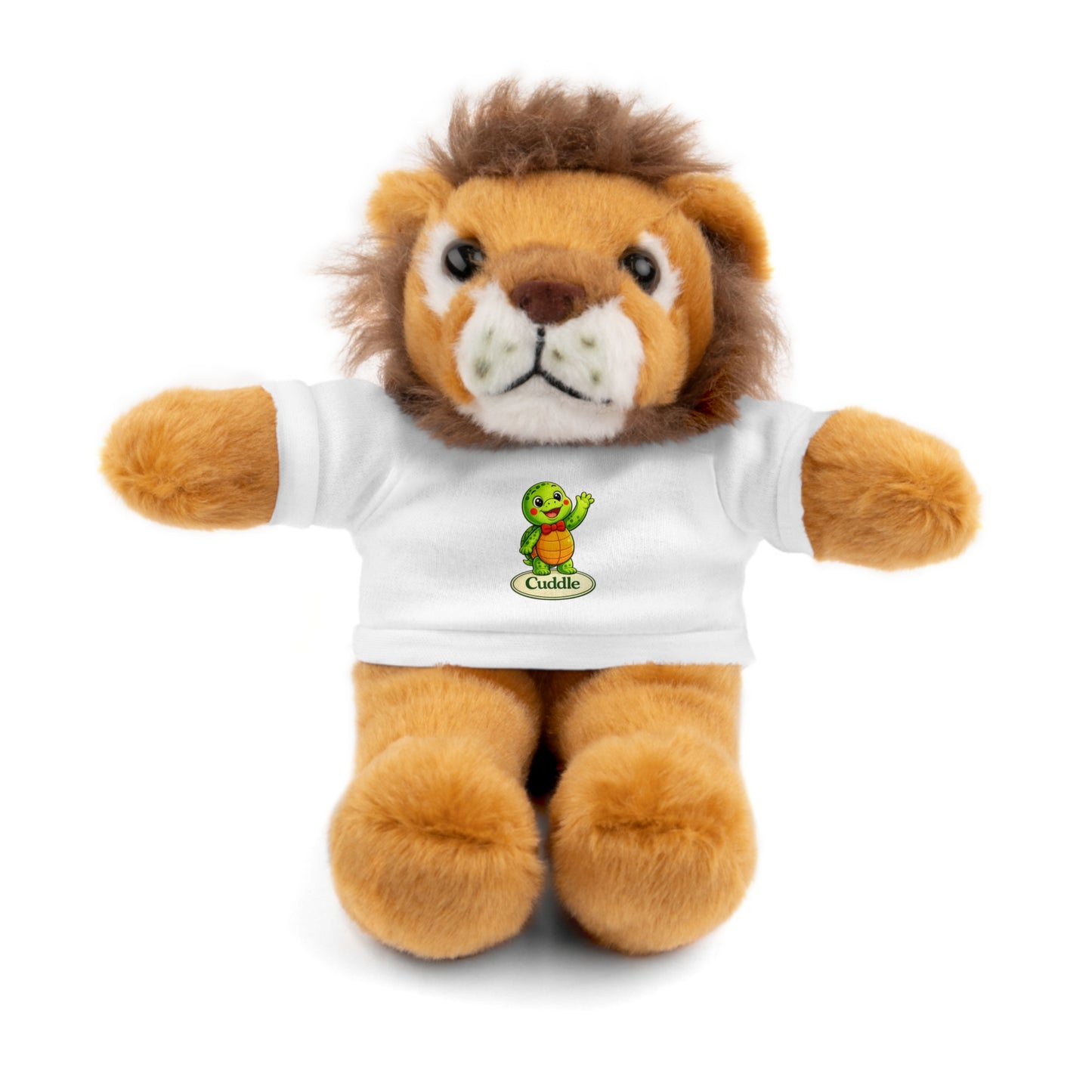 Cuddly Teddy Bear with Turtle Tee — Cute Plush Gift for Kids & Baby Shower