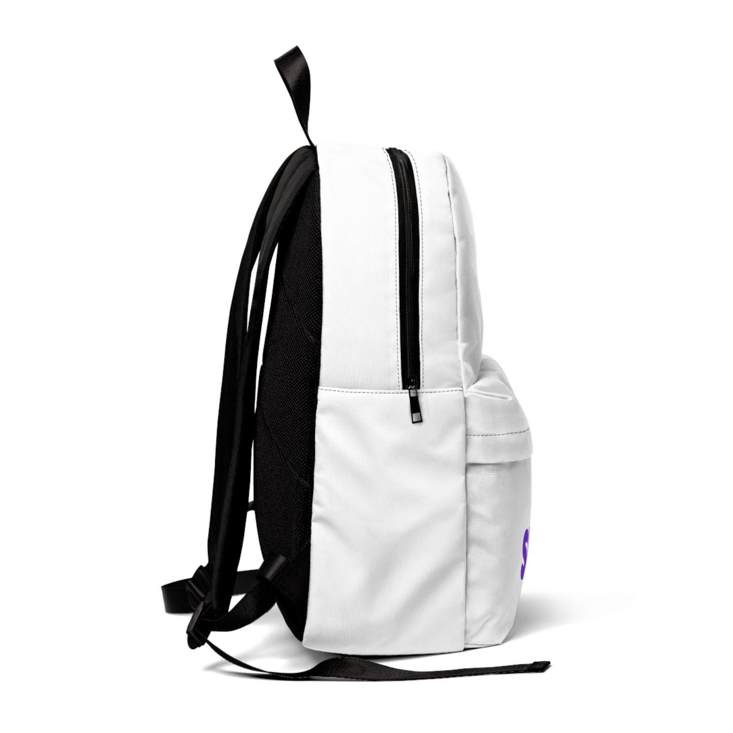 Personalized 'SHERMIE' Backpack – White Classic School & Travel Bag