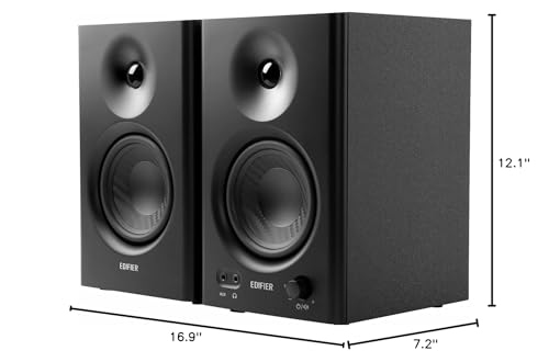 Edifier you MR4 Powered Studio Monitor Speakers, 4" Active Near-Field Monitor Speaker - White (Pair)