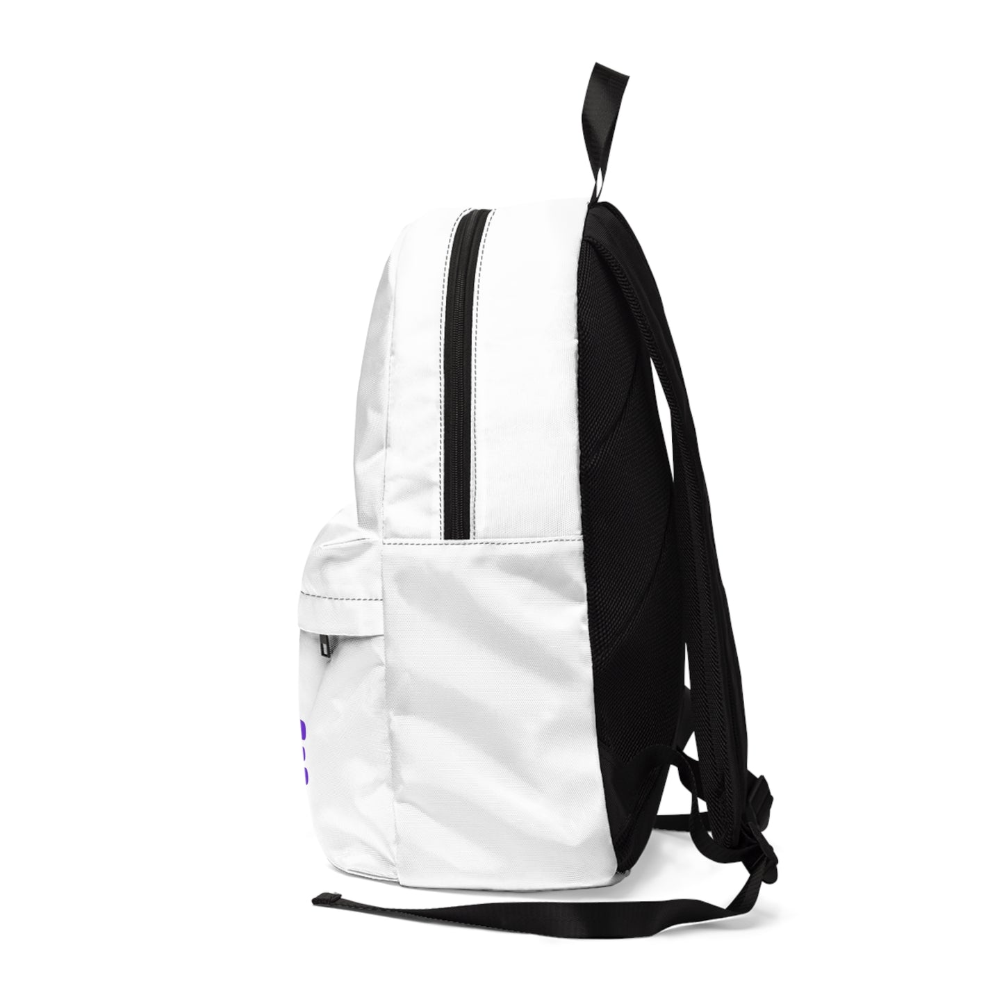 Personalized 'SHERMIE' Backpack – White Classic School & Travel Bag