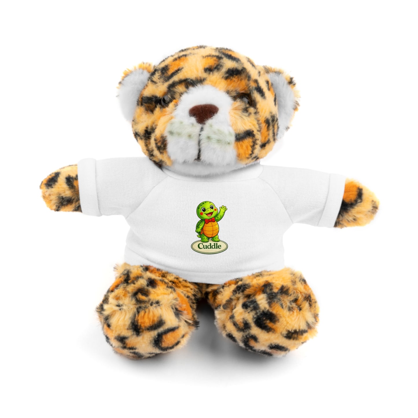 Cuddly Teddy Bear with Turtle Tee — Cute Plush Gift for Kids & Baby Shower