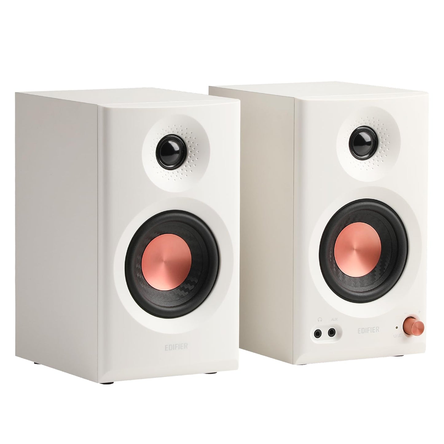 Edifier you MR4 Powered Studio Monitor Speakers, 4" Active Near-Field Monitor Speaker - White (Pair)