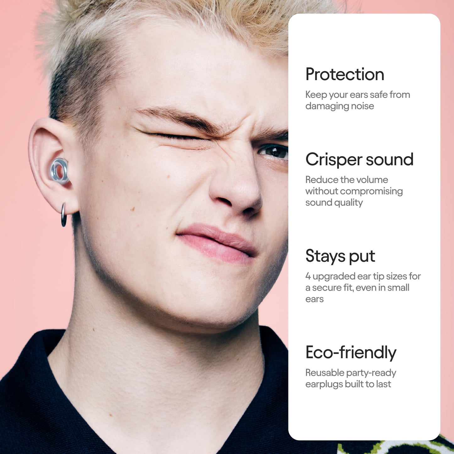 Loop Experience 2 Ear Plugs – Stylish Certified Hearing Protection for Concerts & Festivals, Live Events, Musicians, Sports, DJs and Nightlife – 17dB Noise Reduction Earplugs (High-Fidelity)