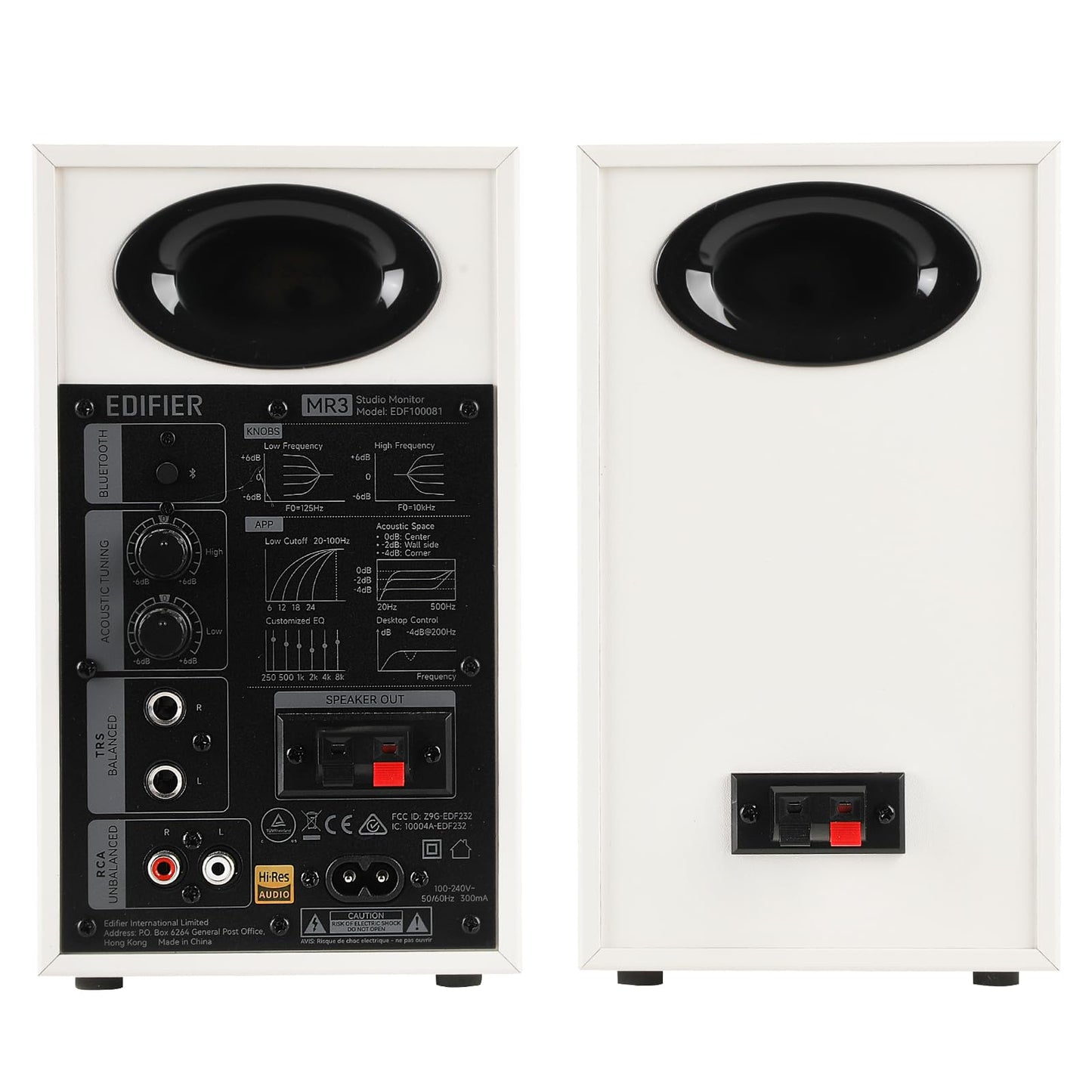 Edifier you MR4 Powered Studio Monitor Speakers, 4" Active Near-Field Monitor Speaker - White (Pair)