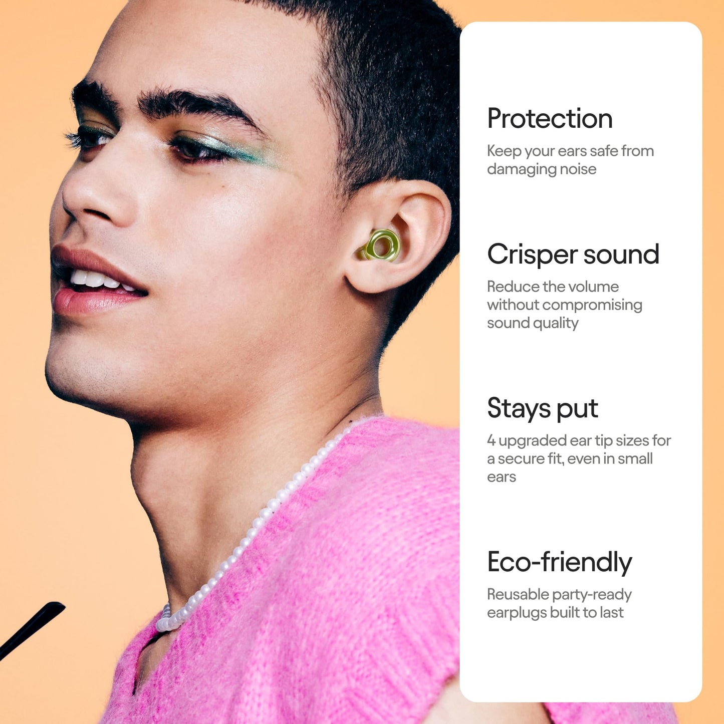 Loop Experience 2 Ear Plugs – Stylish Certified Hearing Protection for Concerts & Festivals, Live Events, Musicians, Sports, DJs and Nightlife – 17dB Noise Reduction Earplugs (High-Fidelity)