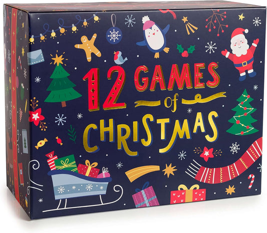 12 Games of Christmas - 12 Hilarious Holiday Games [Family Party Games Pack for Kids, Teens & Adults] - by Beat That! Game