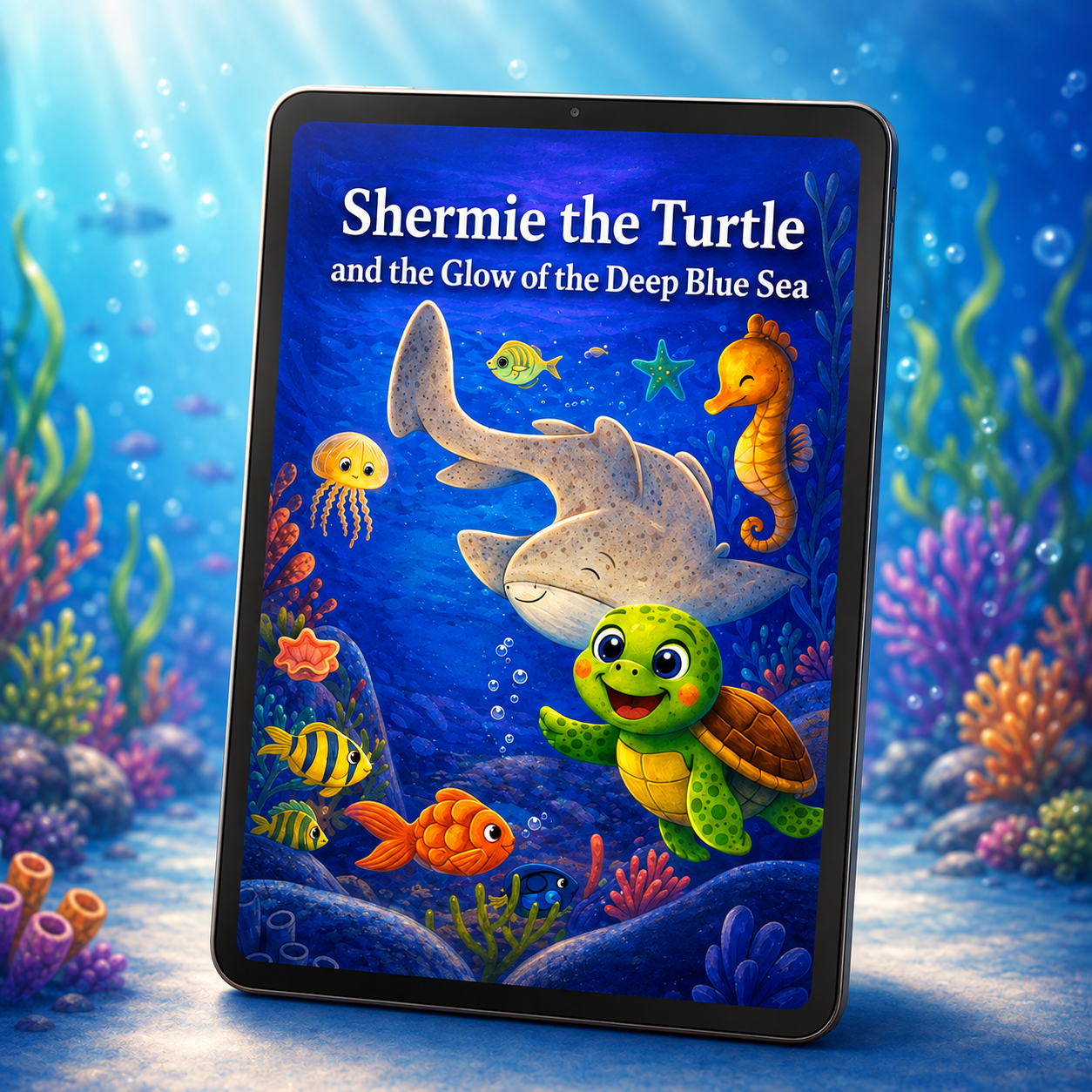 Shermie the Turtle and the Glow of the Deep Blue Sea