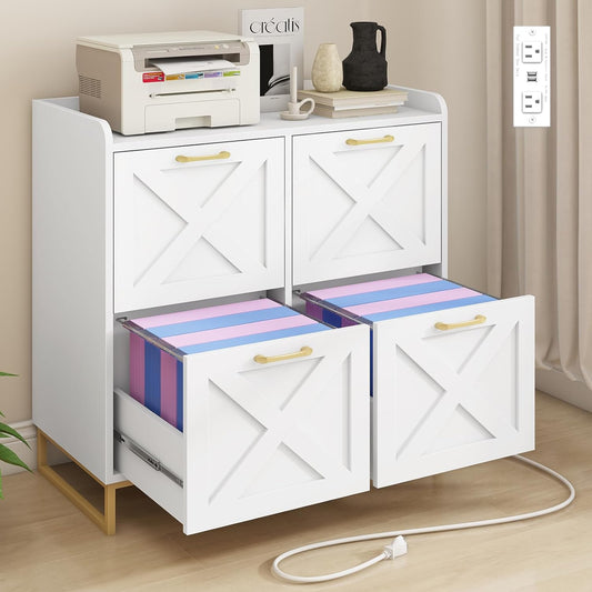 File Cabinet 4 Drawers Lateral File Cabinet