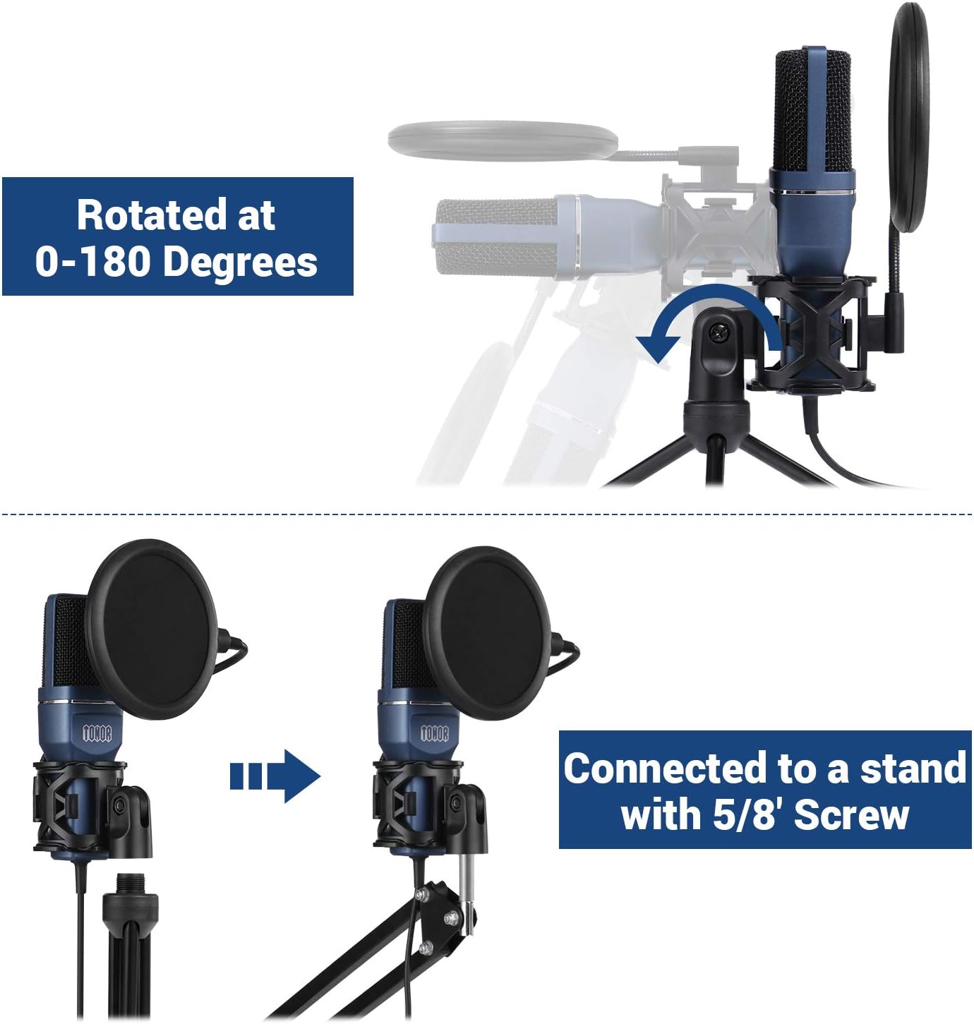 TONOR USB Microphone, Computer Cardioid